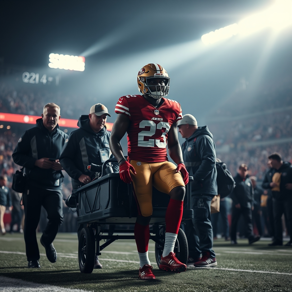 49ers WR Demarcus Robinson Carted Off with Ankle Injury vs. Dolphins