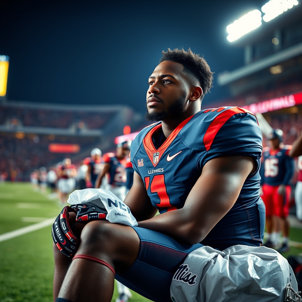 Kewan Lacy Injury: Rebels' Star RB Ices Knee vs Louisville article cover