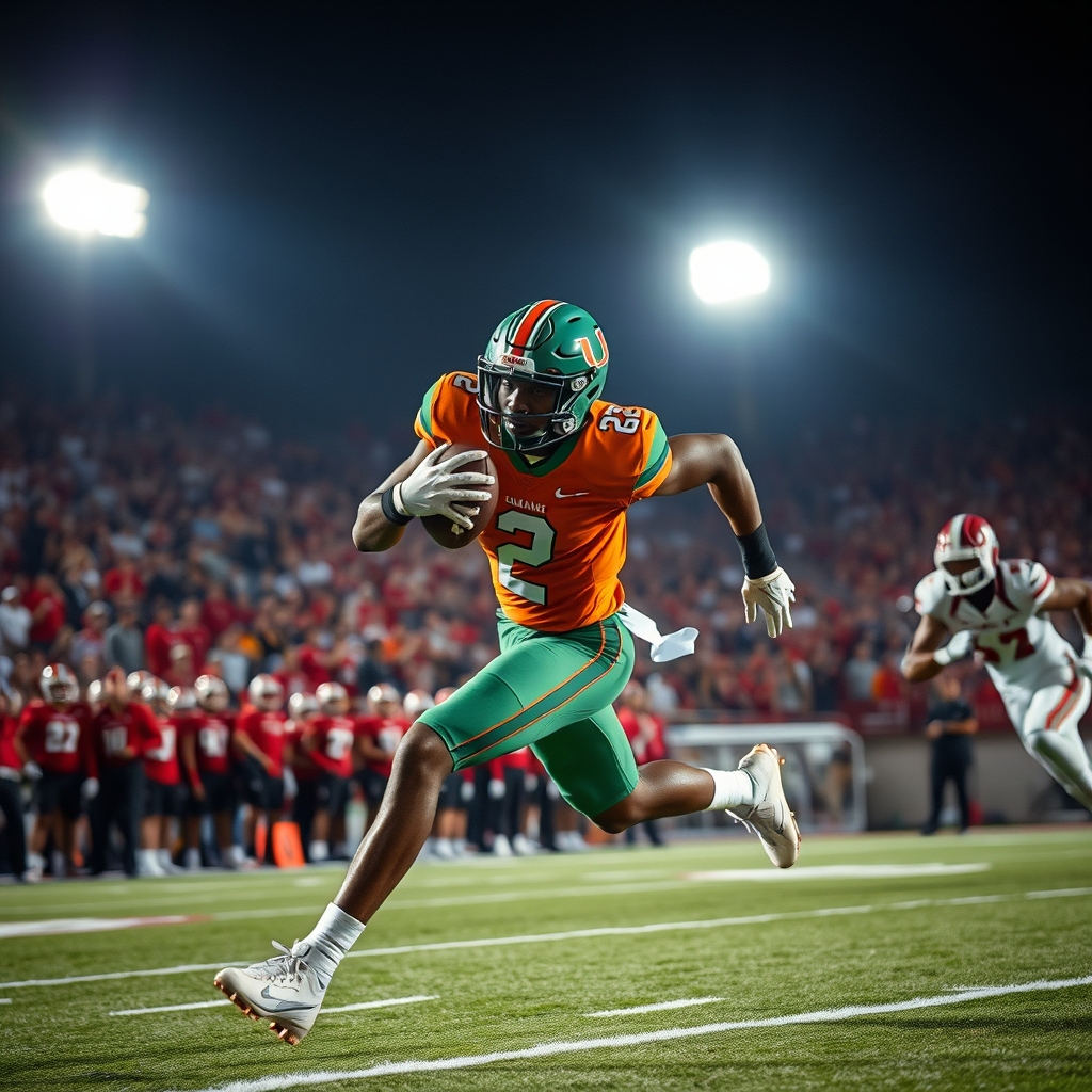 Miami Hurricanes Shine in Season Opener: Toney Breaks Record in 45-6 Rout of Stanford