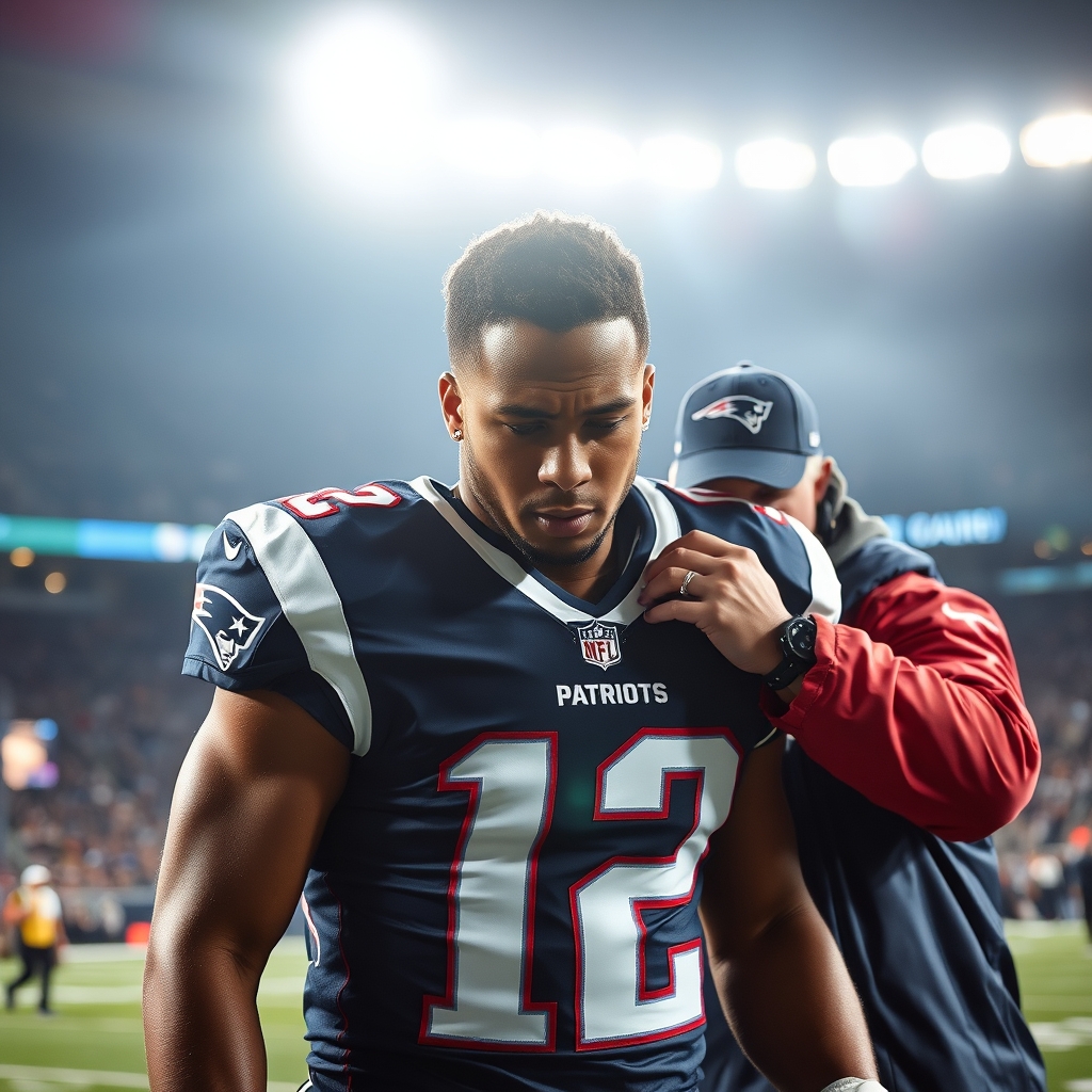Patriots' A.J. Brown Suffers Ankle Injury in Season Opener vs Seahawks article cover