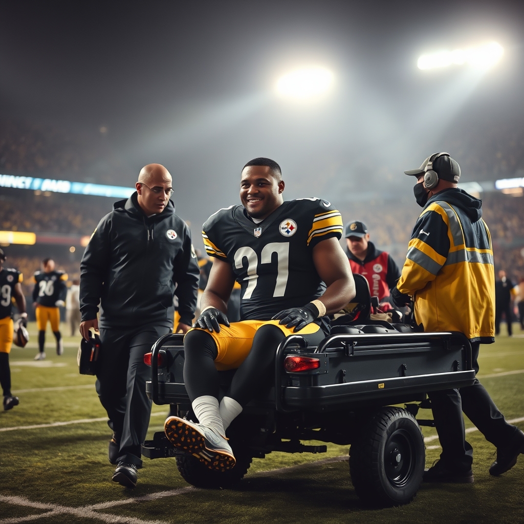 Steelers DE Derrick Harmon Carted Off vs. Browns with Foot Injury