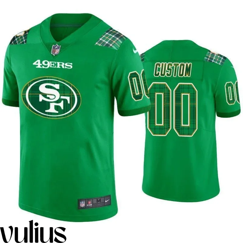 49ers Custom Jersey, Kelly Green Men's, St. Patrick's Day Custom Jersey -