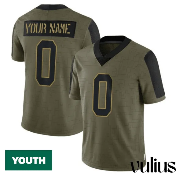 49ers Custom Jersey, Olive Youth's, 2021 Salute To Service Jersey -