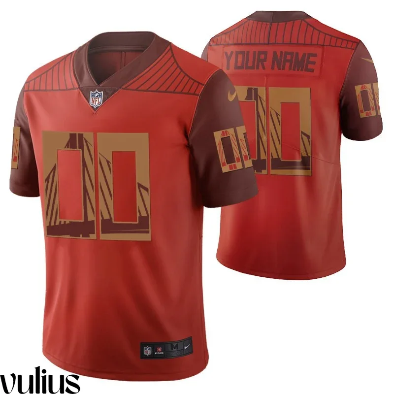 49ers Custom Jersey, Scarlet Men's, City Edition Vapor Limited Jersey -