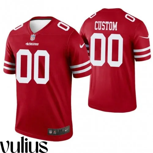 49ers Custom Jersey, Scarlet Men's, Scarlet Legend Jersey -