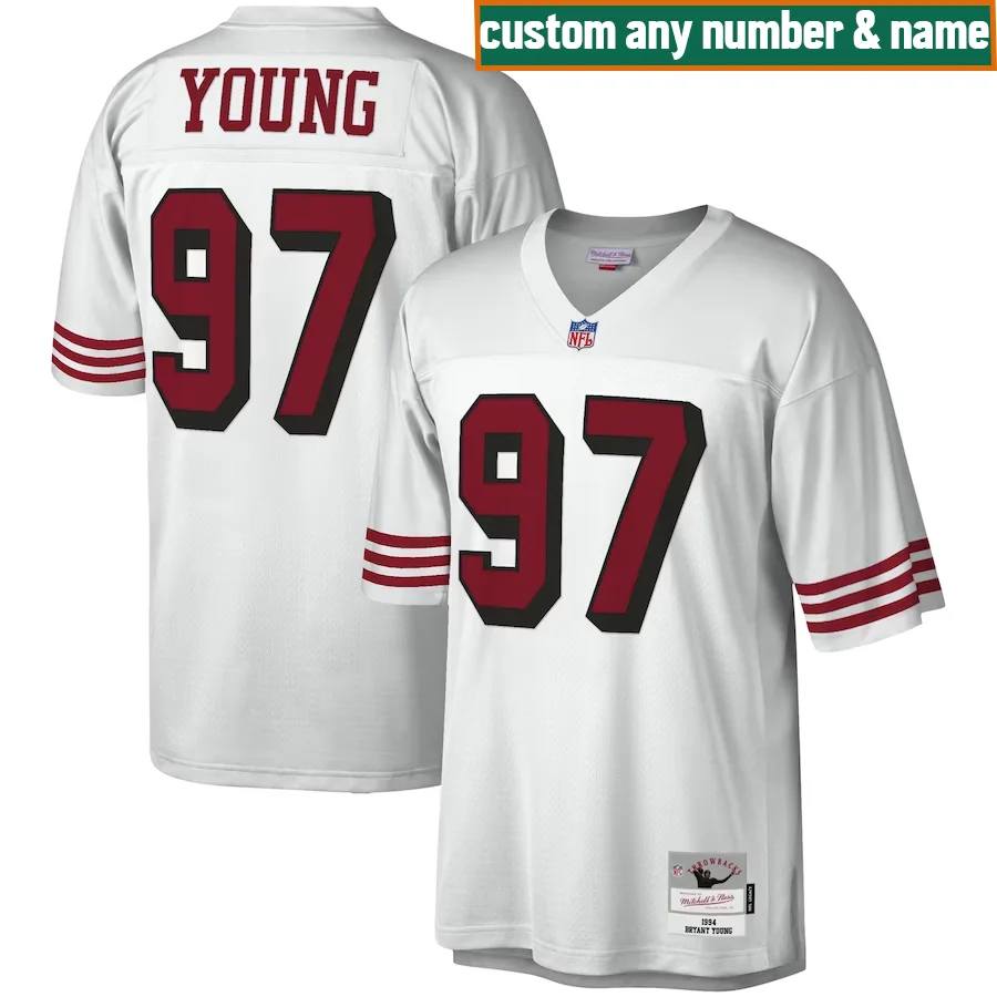 49ers Custom Jersey, White Men's, 1994 Legacy  Jersey
