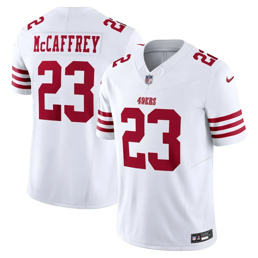 Christian Mccaffrey Jersey, White Men's, Vapor F.U.S.E. Limited Jersey -
