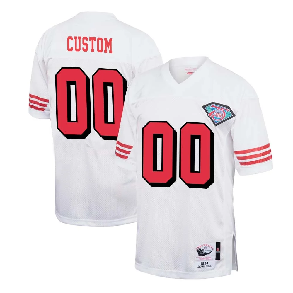 Custom 49ers Mitchell & Ness 1994 Legacy  Jerseys - White