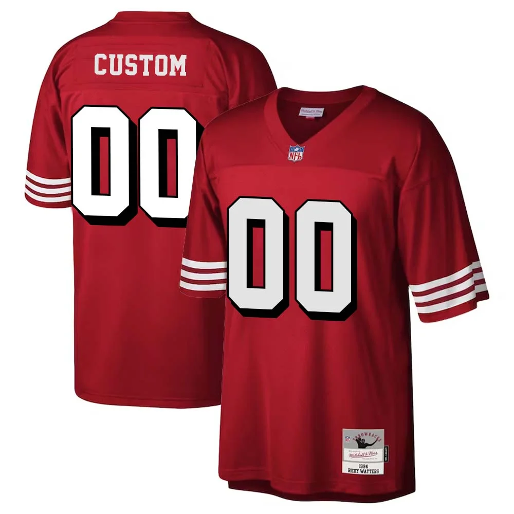 Custom San Francisco 49ers Mitchell & Ness 1994 Legacy  Jersey - Scarlet