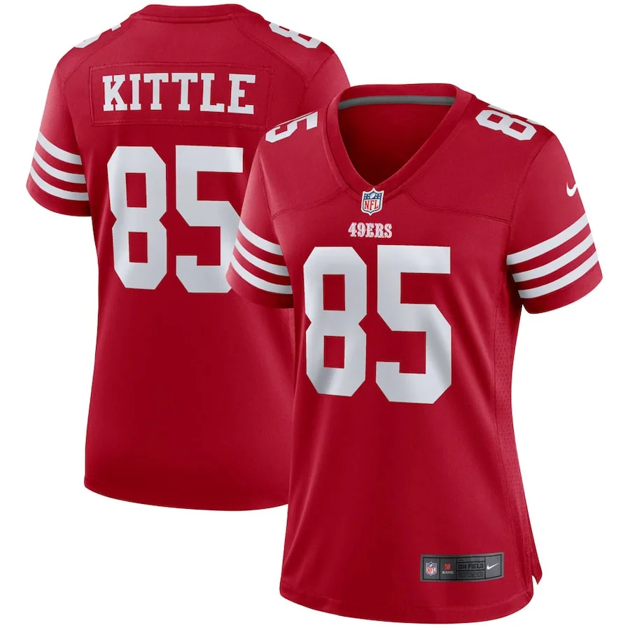 George Kittle Jersey, Scarlet Woman's, Player Game Jersey -