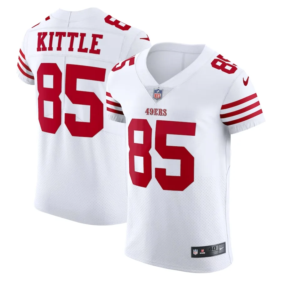 George Kittle Jersey, White Men's, Vapor Elite Jersey -