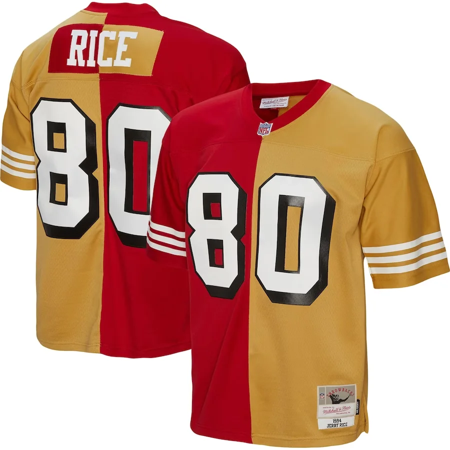 Jerry Rice Jersey, Scarlet/Gold Men's, 1994 Split Legacy  Jersey