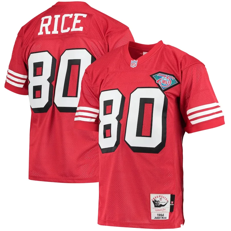 Jerry Rice Jersey, Scarlet Men's, 1994 Throwback Retired Player Jersey -