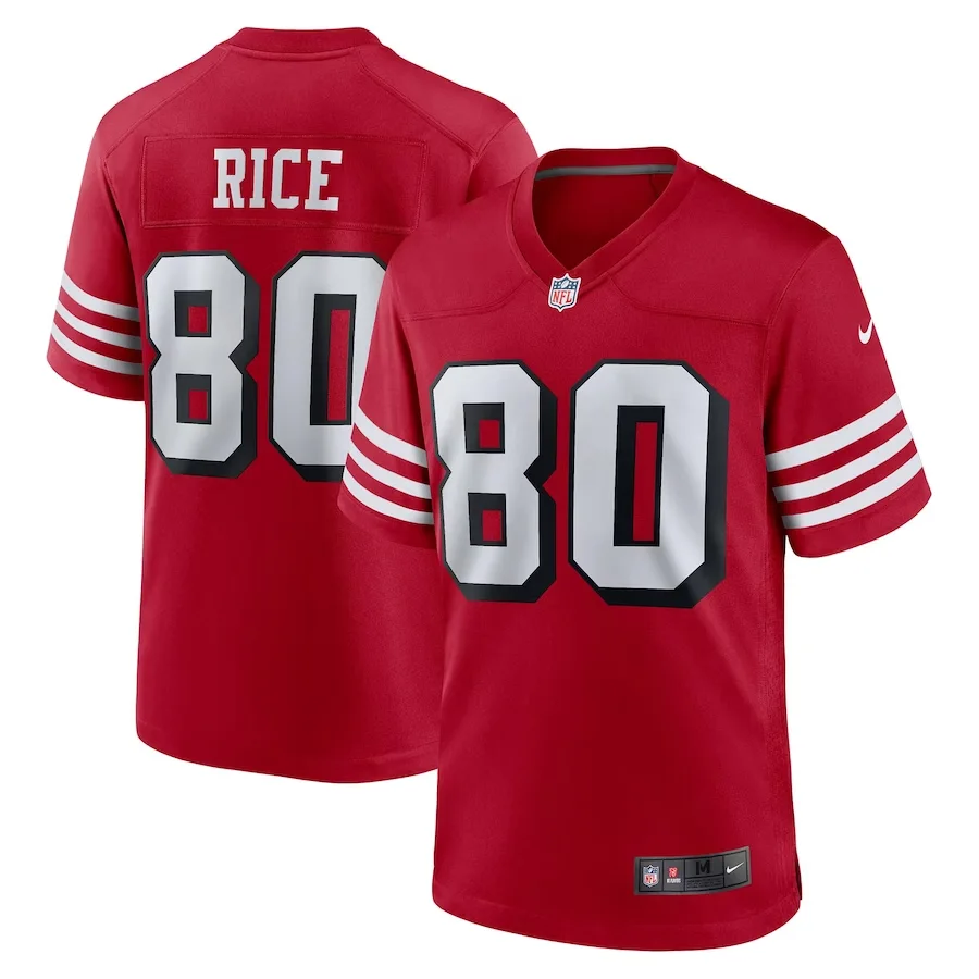 Jerry Rice Jersey, Scarlet Men's, Alternate Game Jersey -