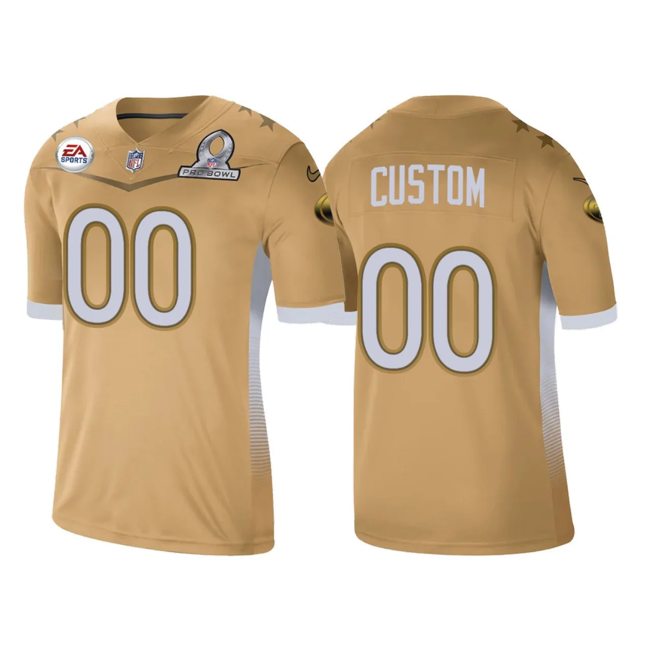 Men's San Francisco 49ers Custom Gold 2021 NFC Pro Bowl Game Jersey -