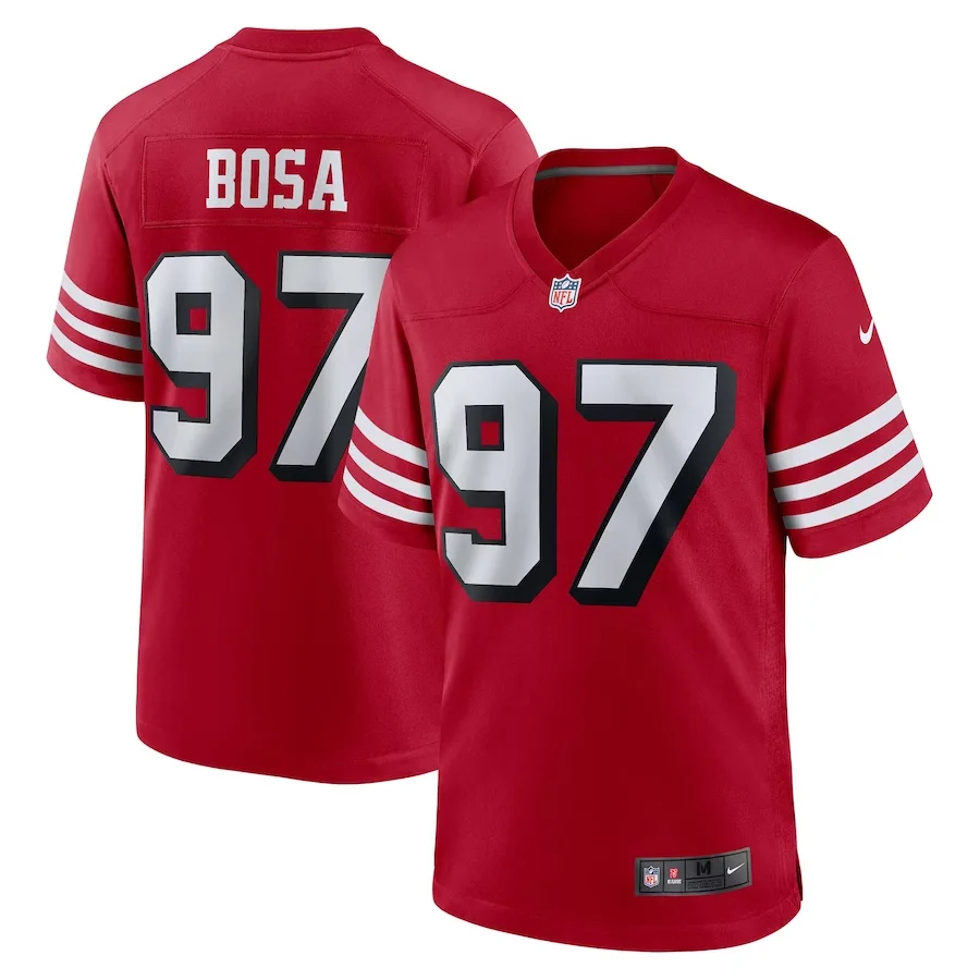 Nick Bosa Jersey, Scarlet Men's, Alternate Game Jersey -