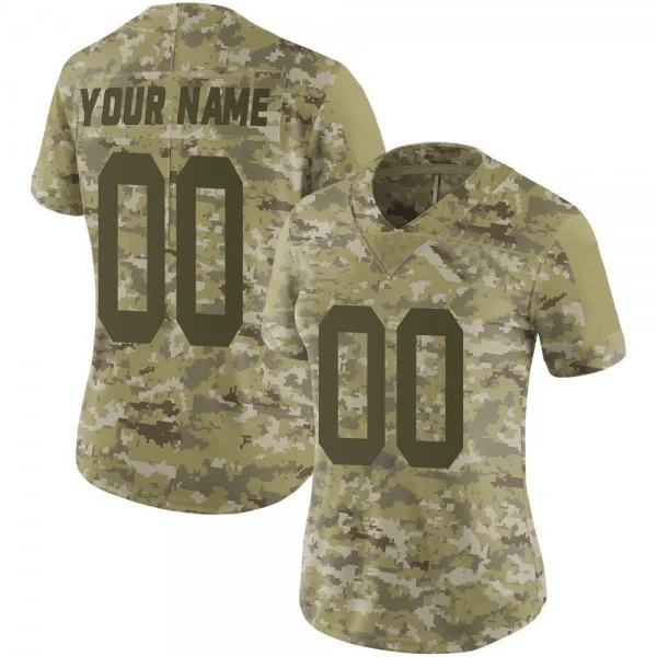 Woman's San Francisco 49ers Custom 2018 Salute to Service Jersey - Camo Limited -