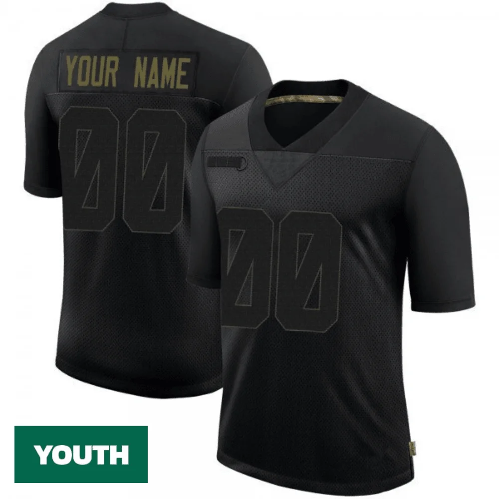 Youth's San Francisco 49ers Custom 2020 Salute To Service Jersey - Black Limited -