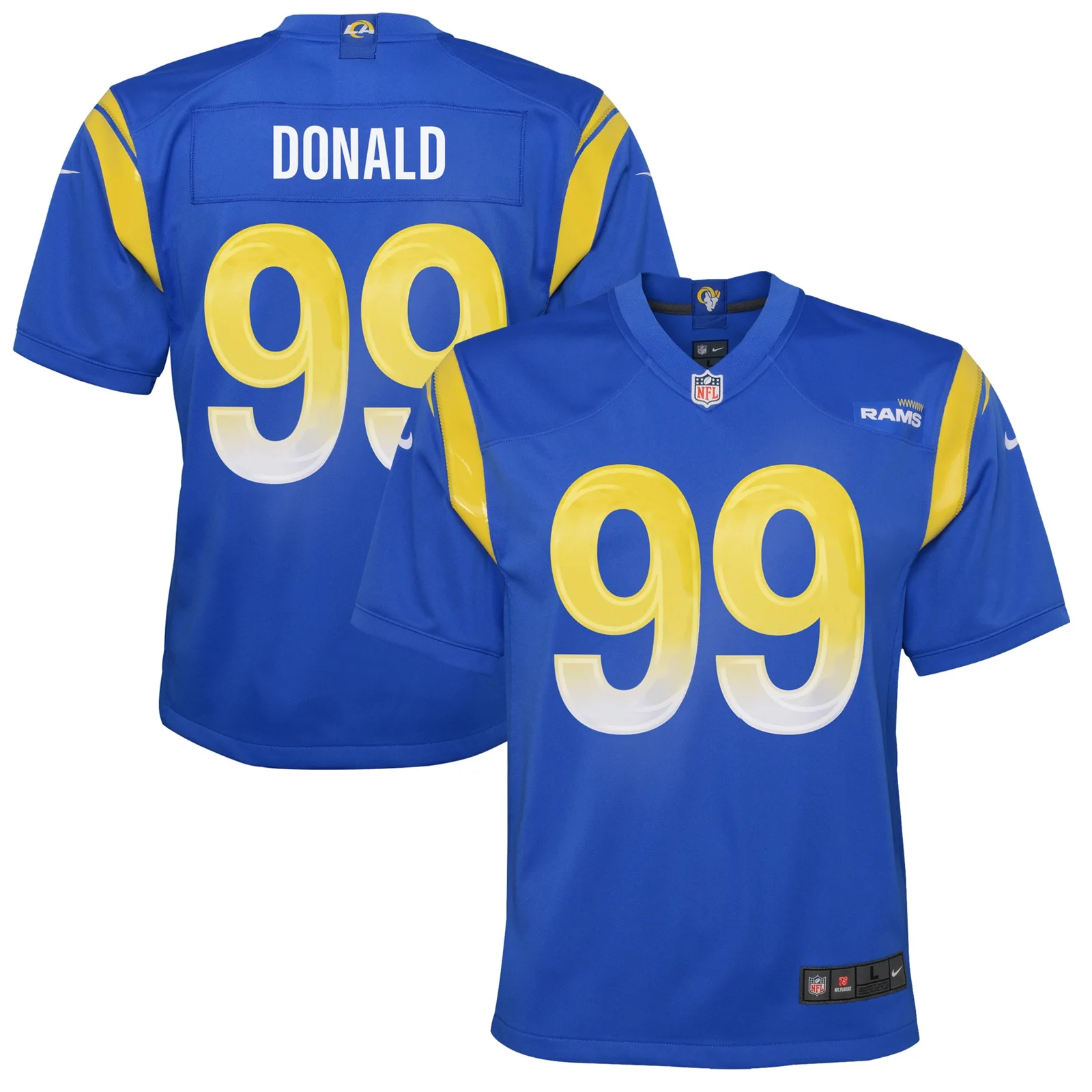 Aaron Donald Los Angeles Rams Youth Game Jersey - Royal -