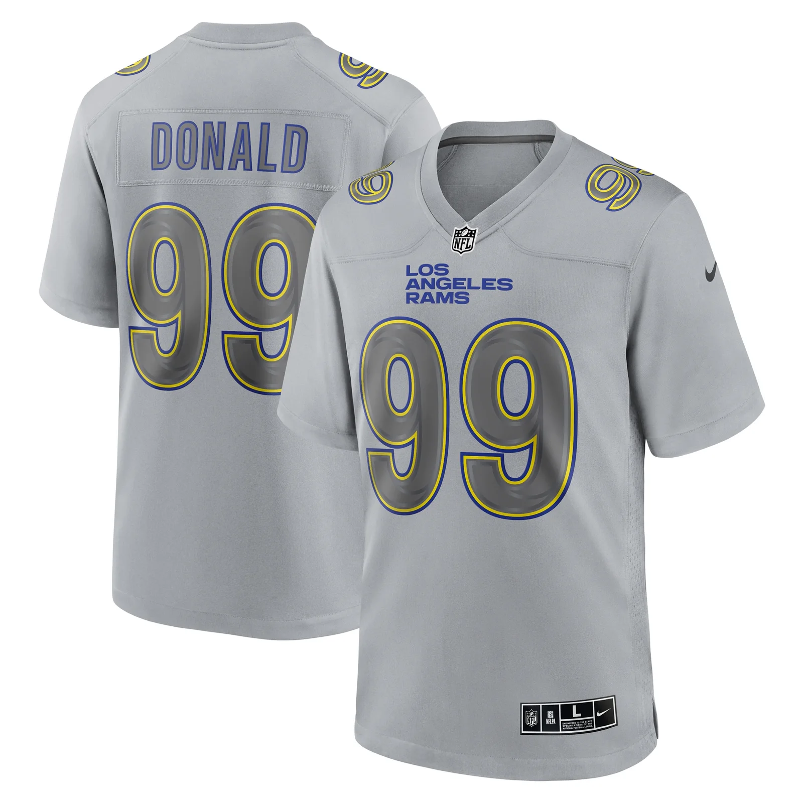 Men's Aaron Donald Los Angeles Rams Atmosphere Fashion Game Jersey - Gray -