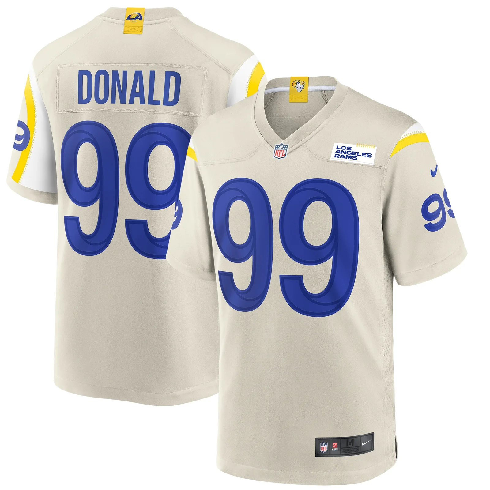 Men's Aaron Donald Los Angeles Rams Player Game Jersey - Bone -