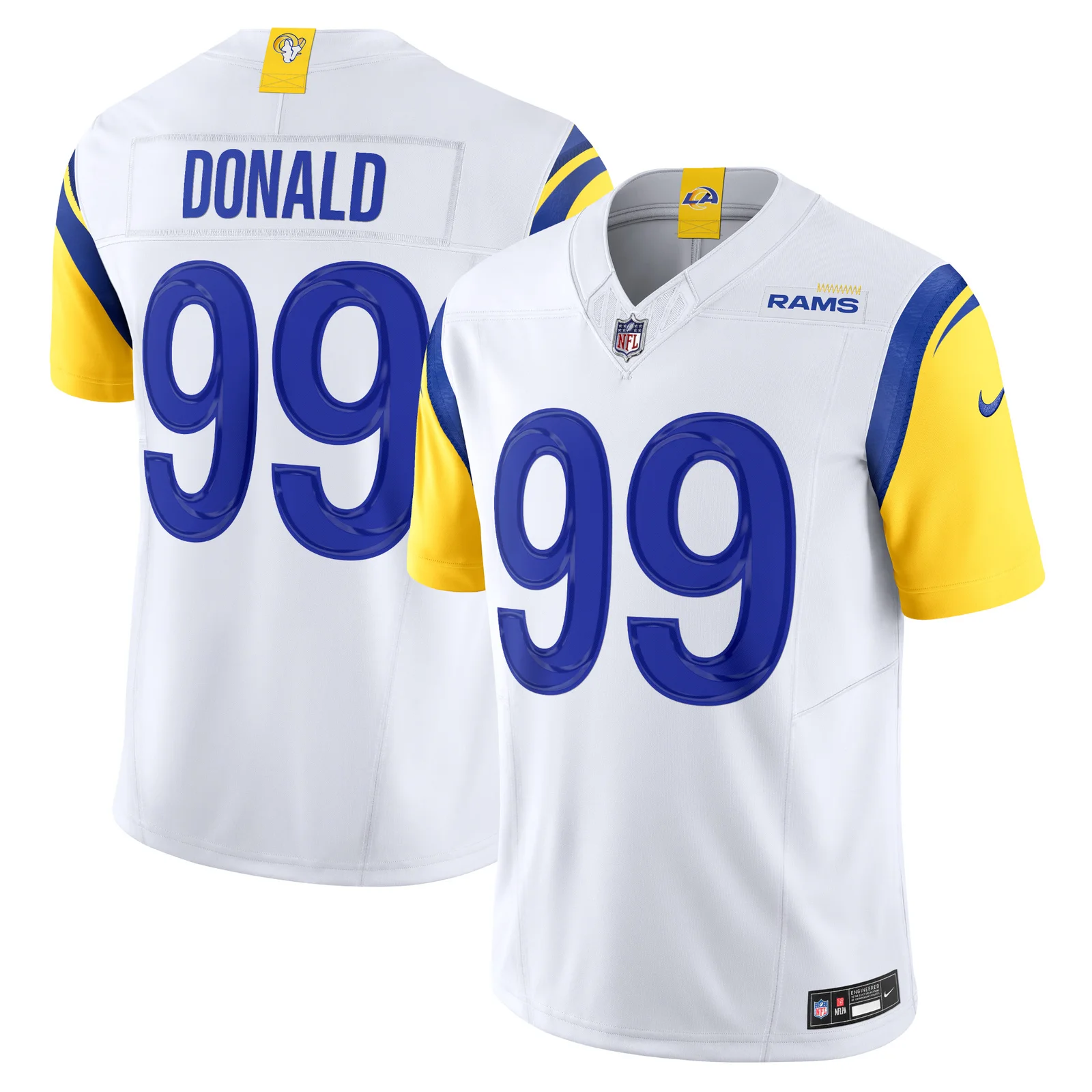 Men's Aaron Donald Los Angeles Rams Vapor F.U.S.E. Limited Jersey - White -