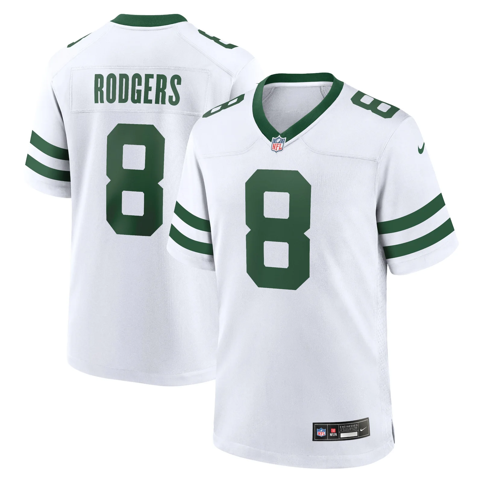 Men'sAaron Rodgers New York Jets Legacy Player Game Jersey - White -