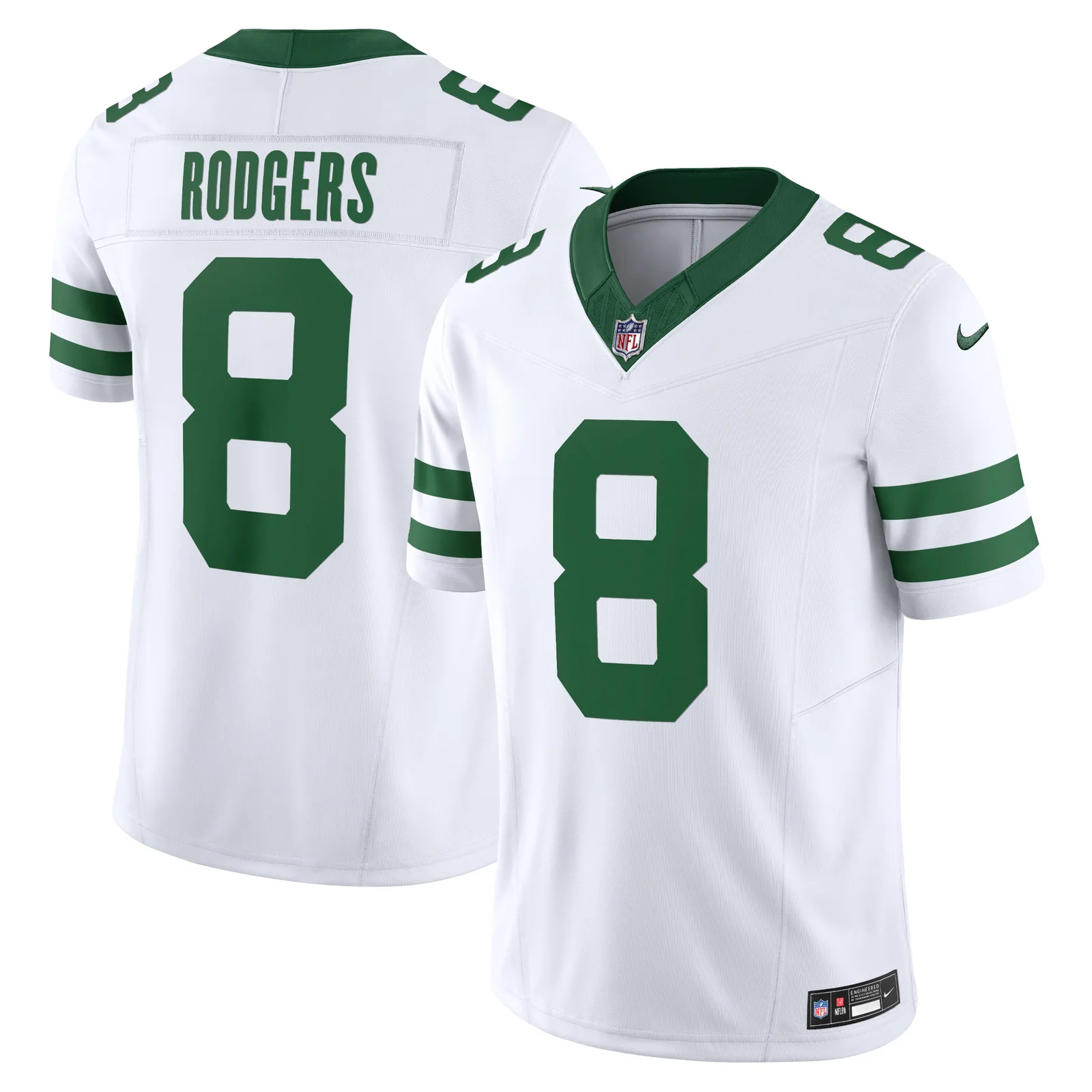 Men'sAaron Rodgers New York Jets Legacy Vapor F.U.S.E. Limited Jersey - White -