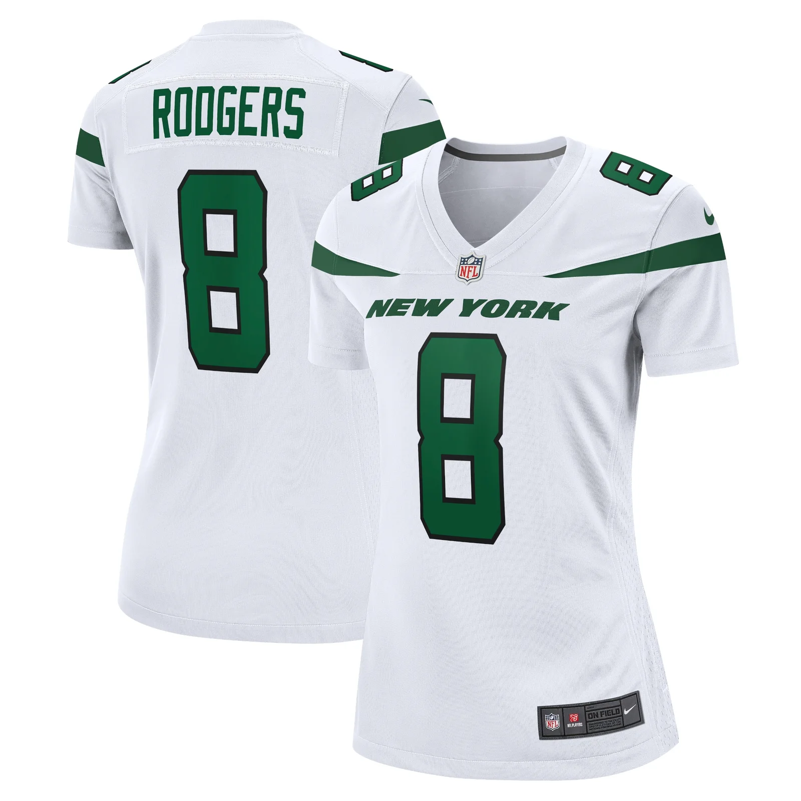 Aaron Rodgers New York Jets Woman's Game Jersey - White -
