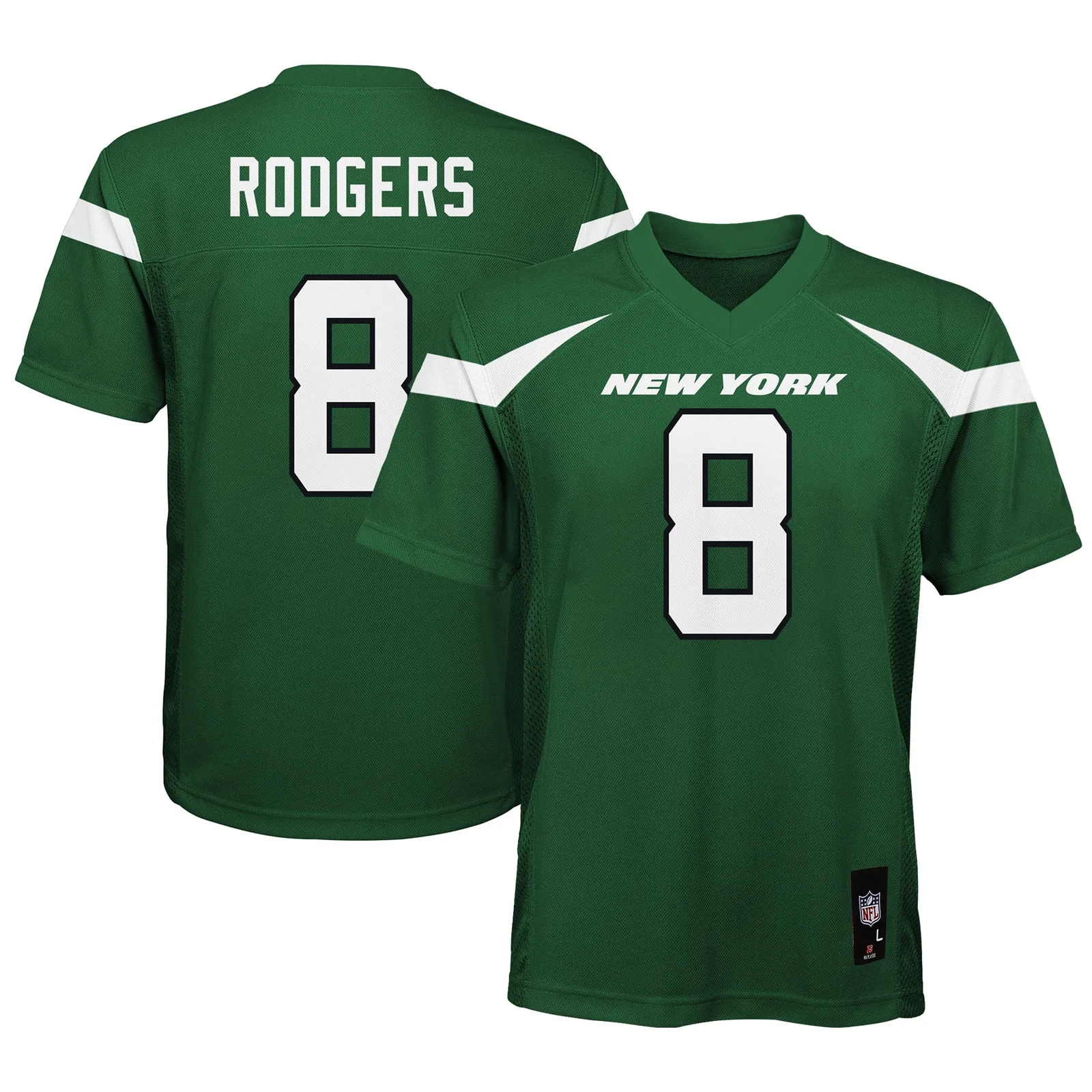 Aaron Rodgers New York Jets Youth  Player Jersey - Gotham Green