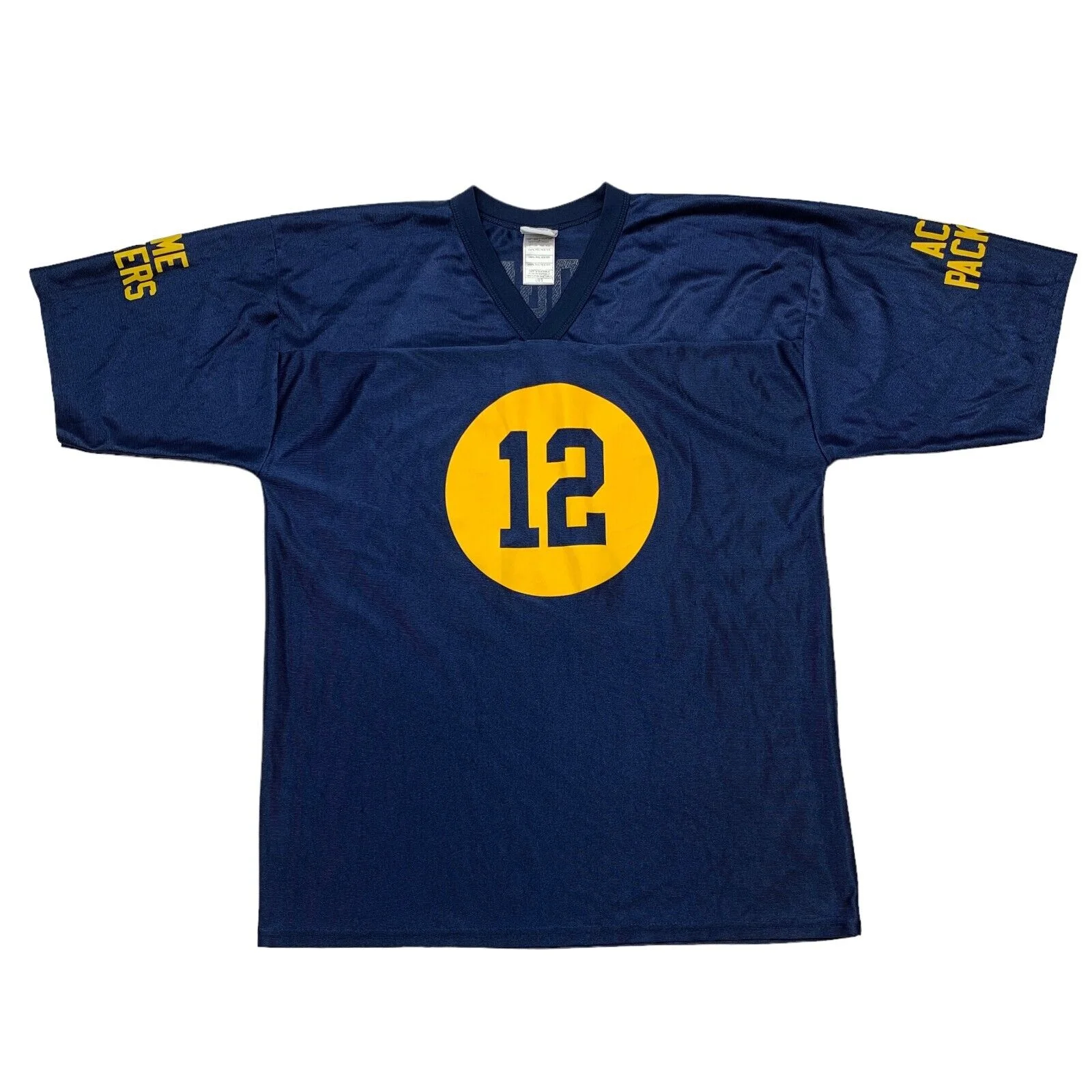 Custom Men's Acme Packers Aaron Rodgers Jersey Throwback NFL Green Bay - Navy Blue -