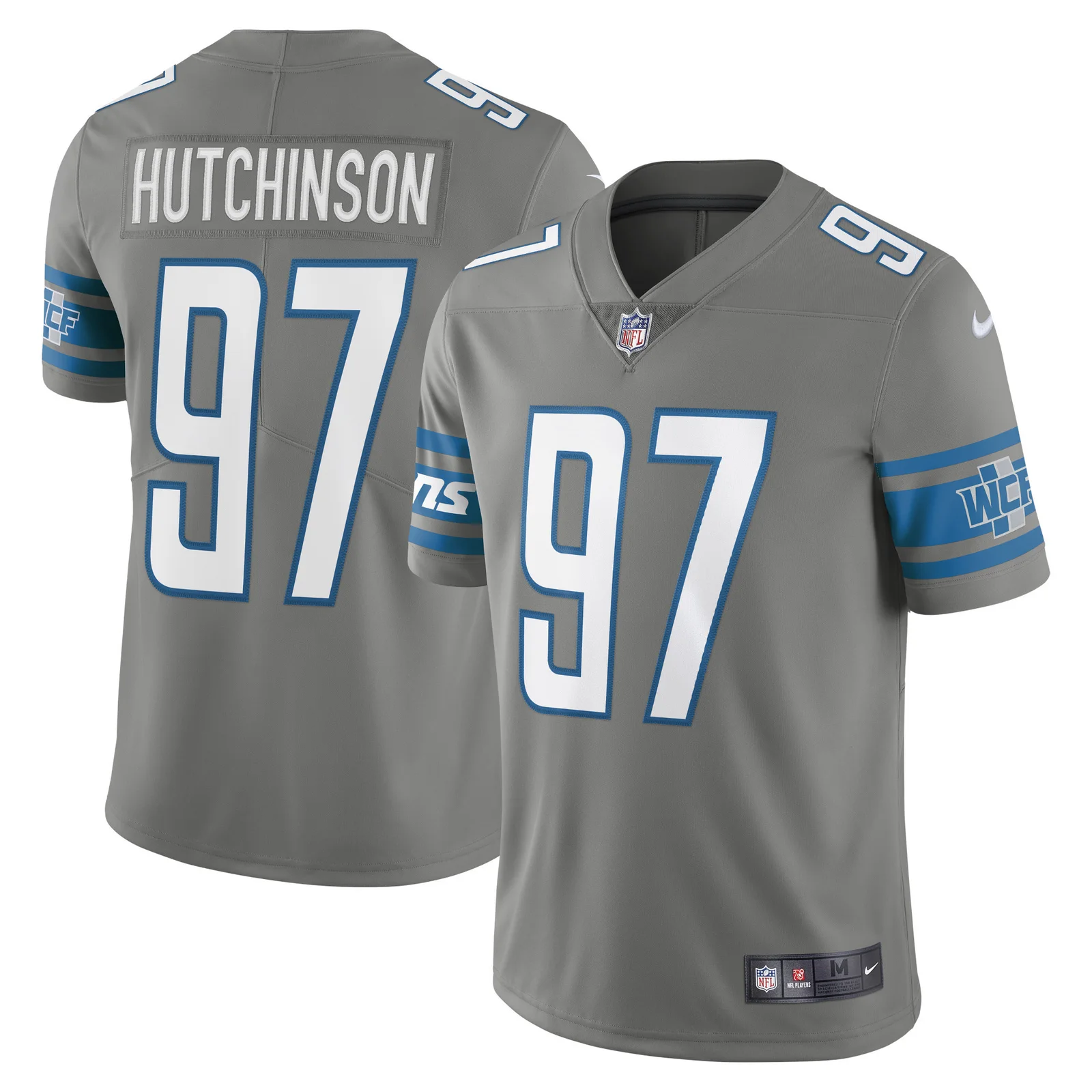 Men's Aidan Hutchinson Detroit Lions Alternate Team Vapor Limited Jersey - Steel -
