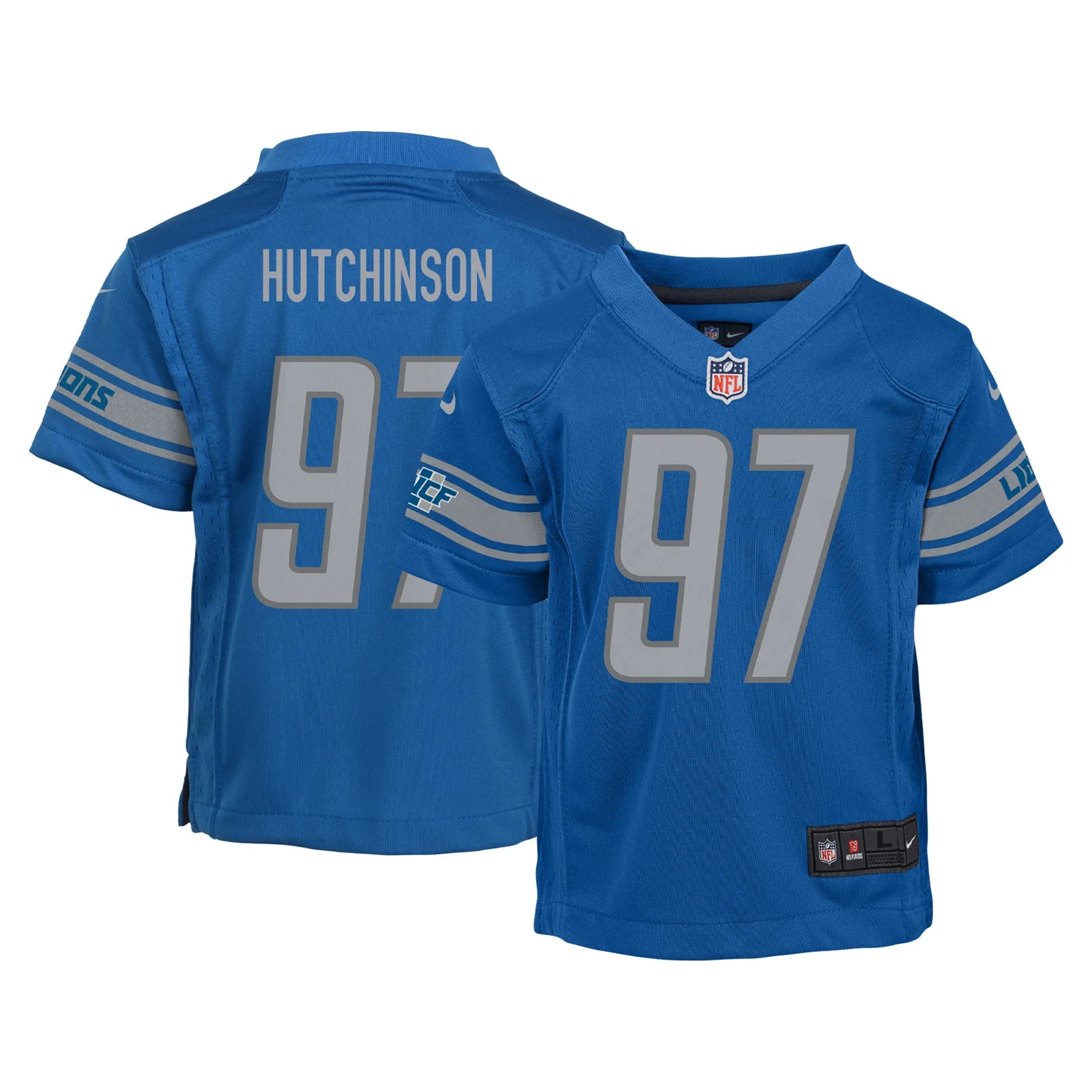Men's Aidan Hutchinson Detroit Lions Preschool Game Jersey - Blue -