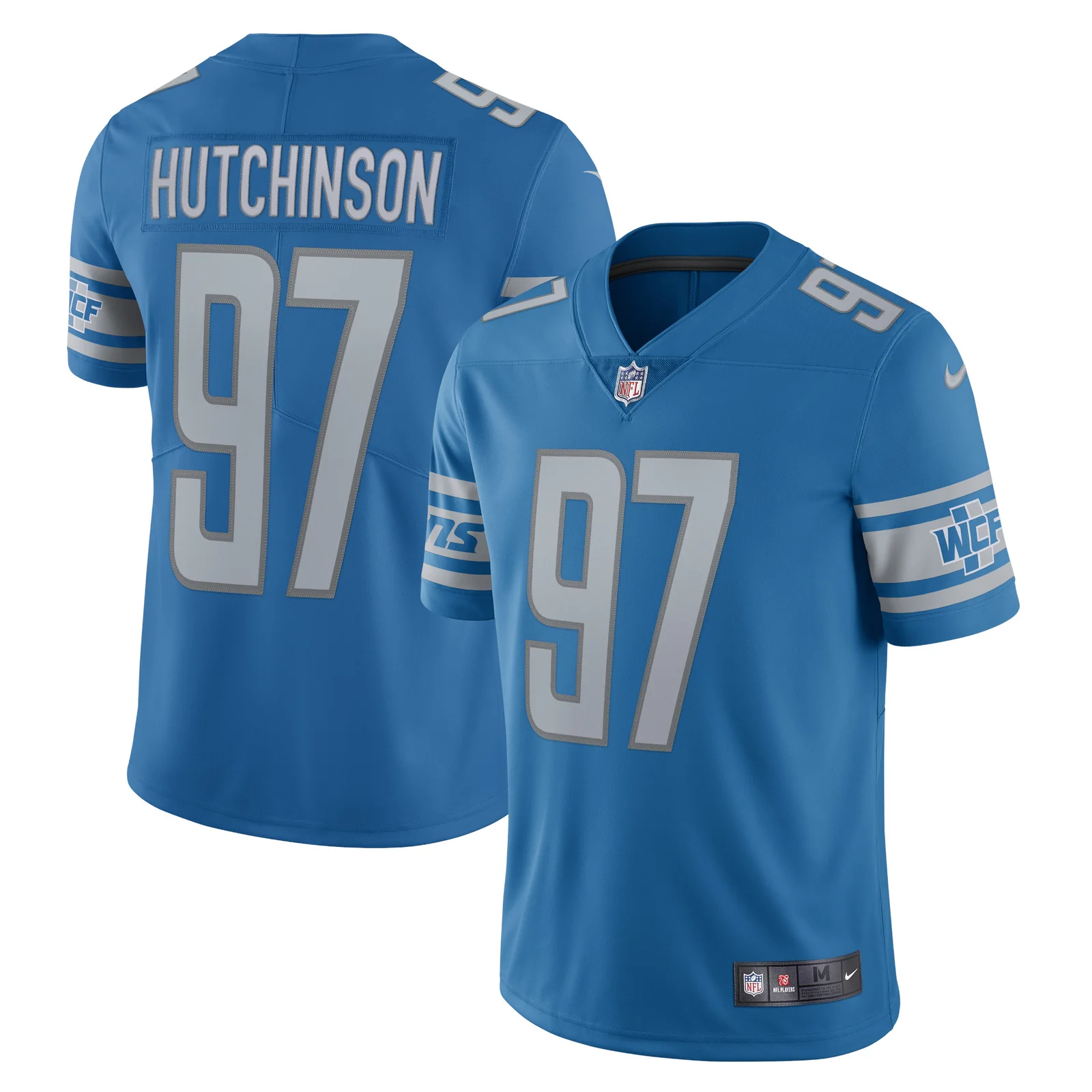 Men's Aidan Hutchinson Detroit Lions Team Vapor Limited Jersey - Blue -