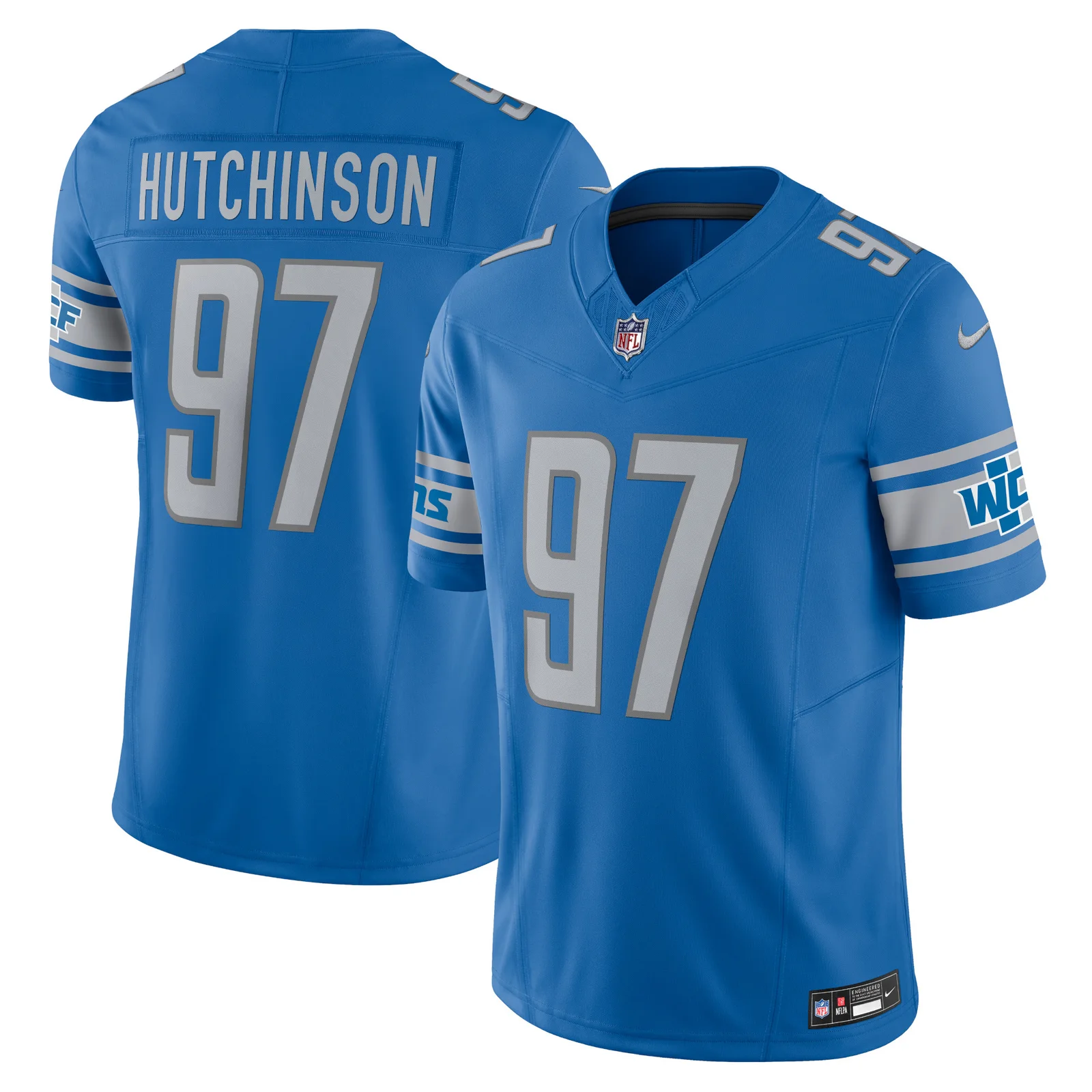 Men's Aidan Hutchinson Detroit Lions Vapor F.U.S.E. Limited Jersey - Blue -