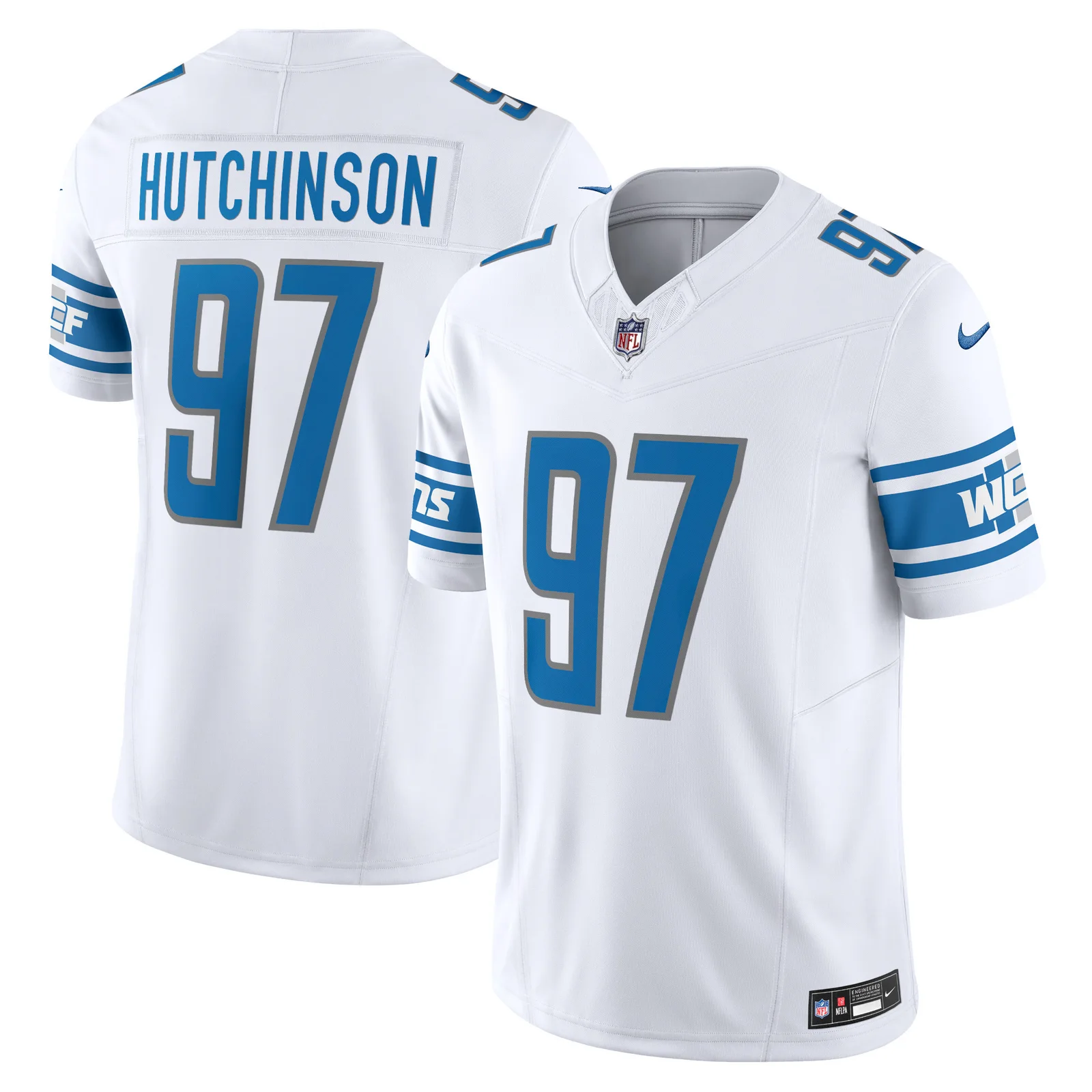 Men's Aidan Hutchinson Detroit Lions Vapor F.U.S.E. Limited Jersey - White -