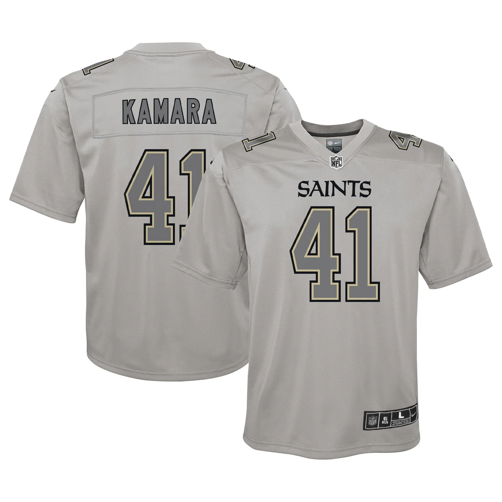 Alvin Kamara New Orleans Saints Youth Atmosphere Game Jersey - Gray -
