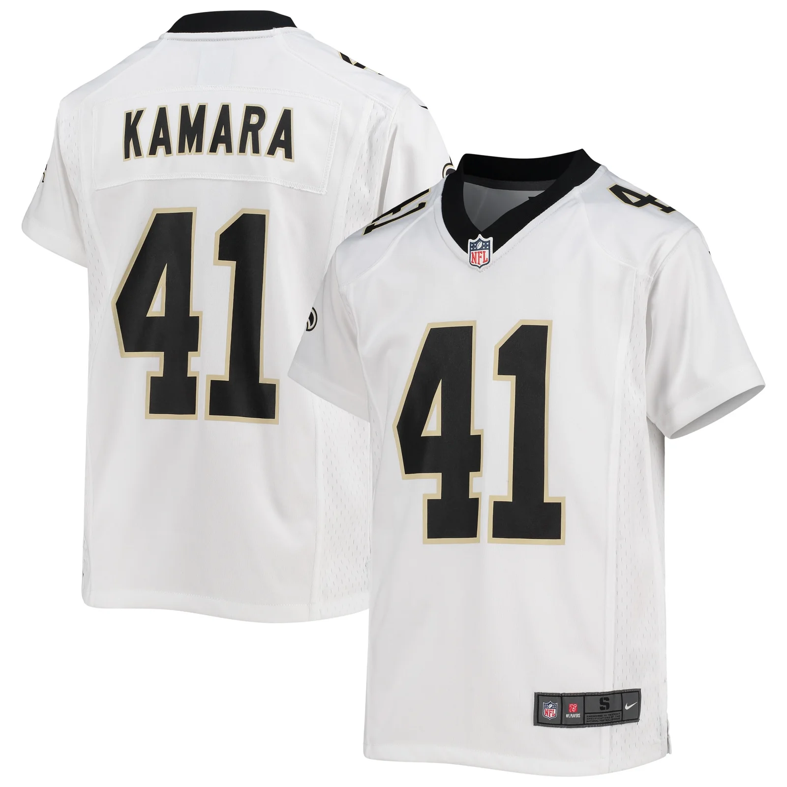 Alvin Kamara New Orleans Saints Youth Game Jersey - White -
