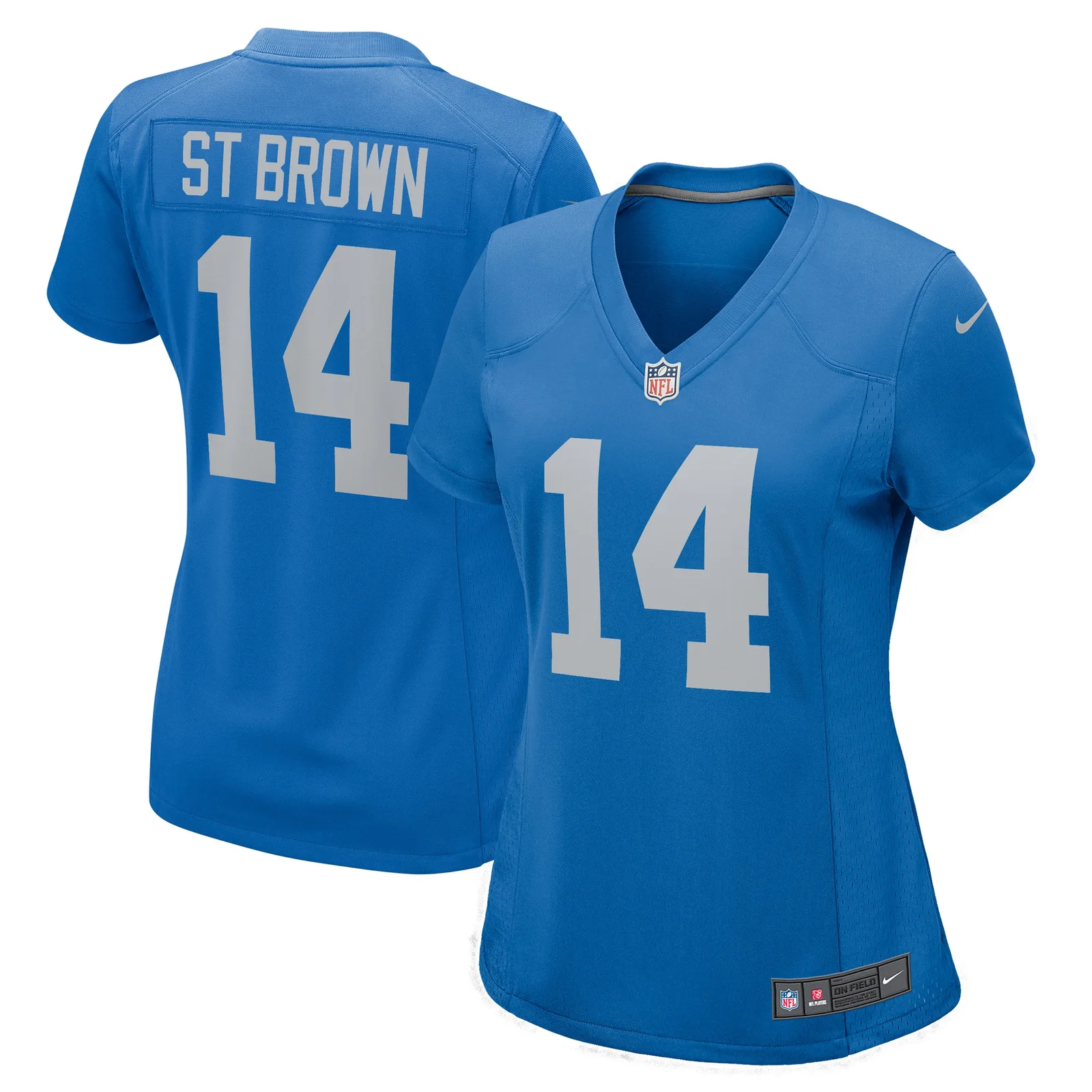 Amon-Ra St. Brown Detroit Lions Woman's Player Game Jersey - Blue -