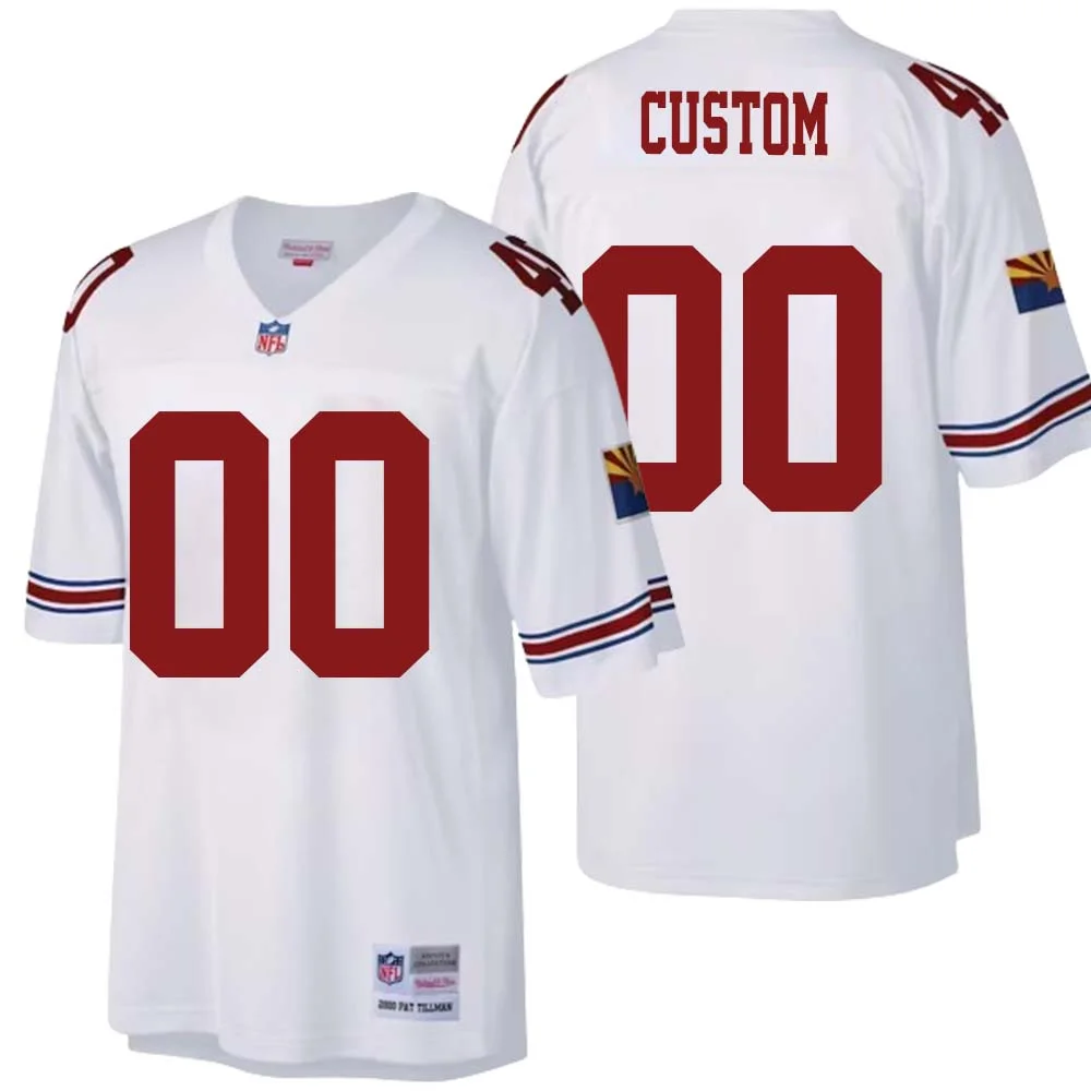 Custom Arizona Cardinals Mitchell & Ness Big & Tall 2000 Retired Player  Jersey White