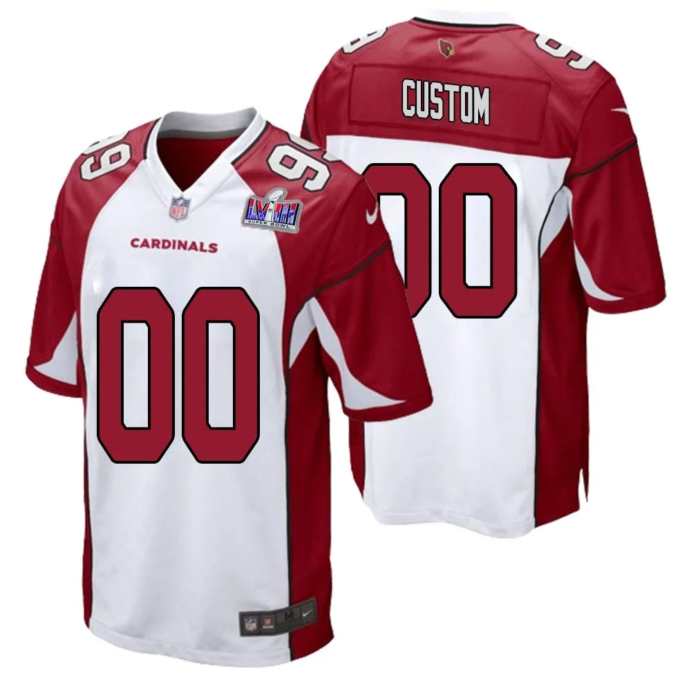 Custom Arizona Cardinals Super Bowl LVIII Away Game Jersey Cardinal for Men -