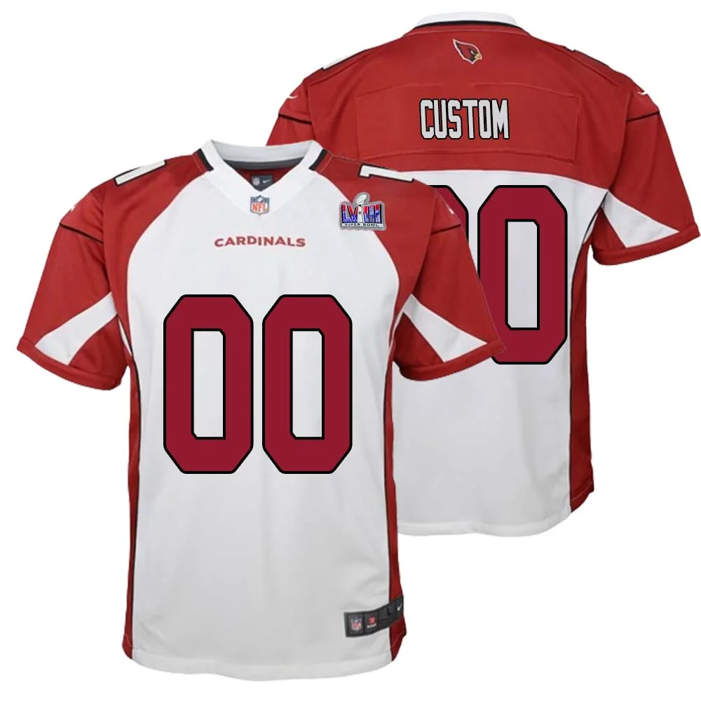 Custom Arizona Cardinals Super Bowl LVIII Away Game Jersey Cardinal for Youth -
