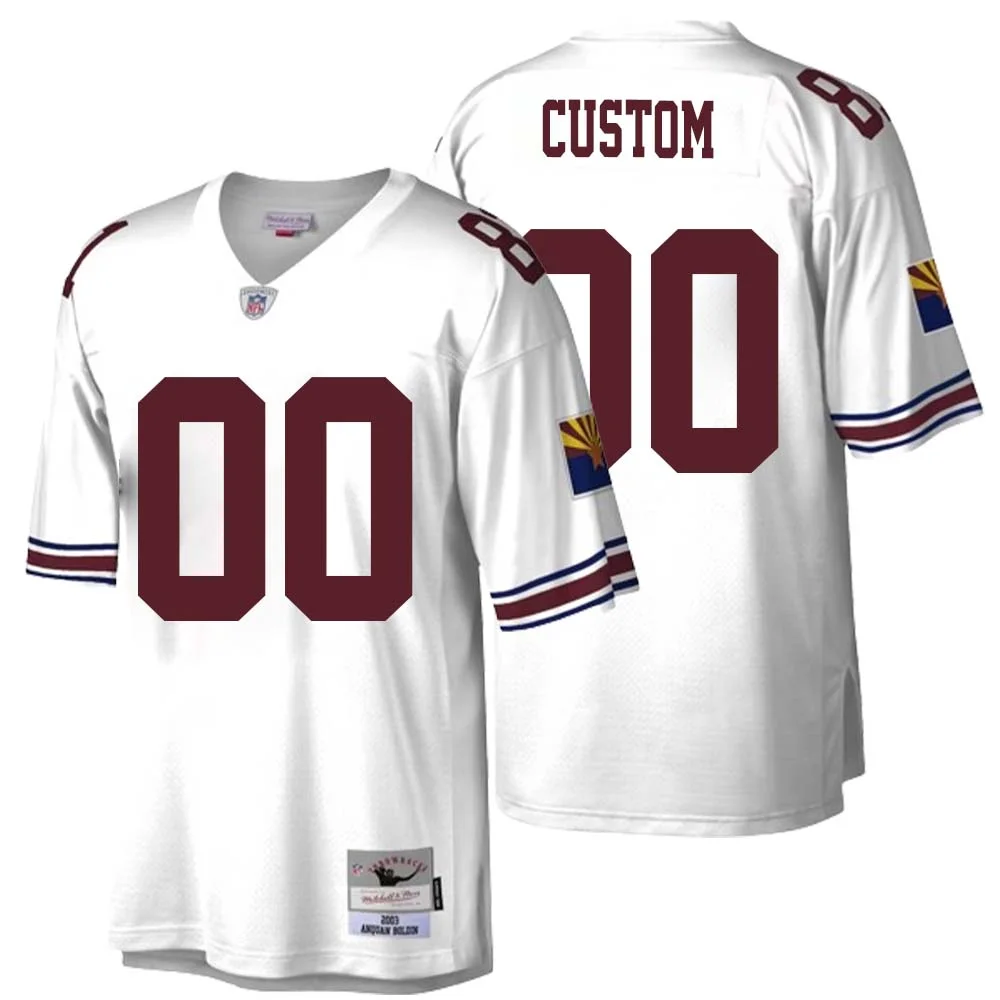 Custom Men Mitchell & Ness White Arizona Cardinals Legacy  Jersey