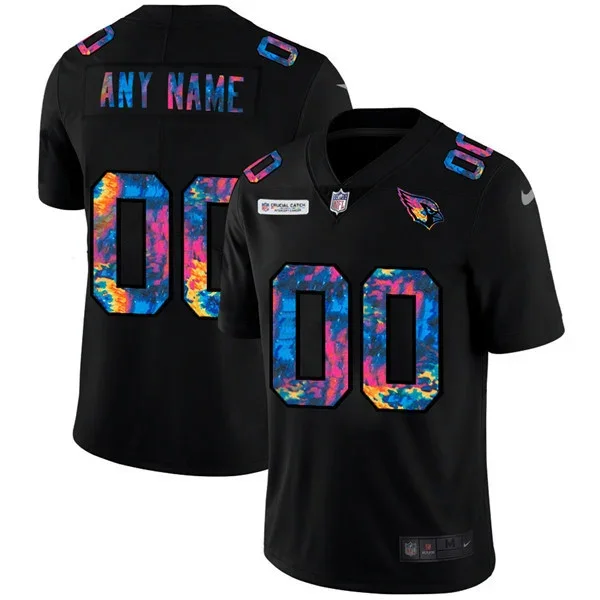 Men's Arizona Cardinals ACTIVE PLAYER Custom 2020 Black Crucial Catch Limited Stitched Jersey -
