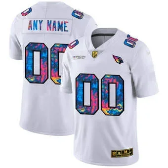 Men's Arizona Cardinals ACTIVE PLAYER Custom 2020 White Crucial Catch Limited Stitched Jersey -