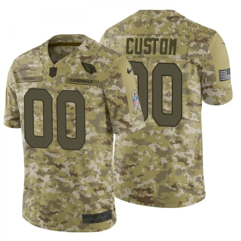 Men's Custom Arizona Cardinals Camo 2018 Salute to Service Jersey -