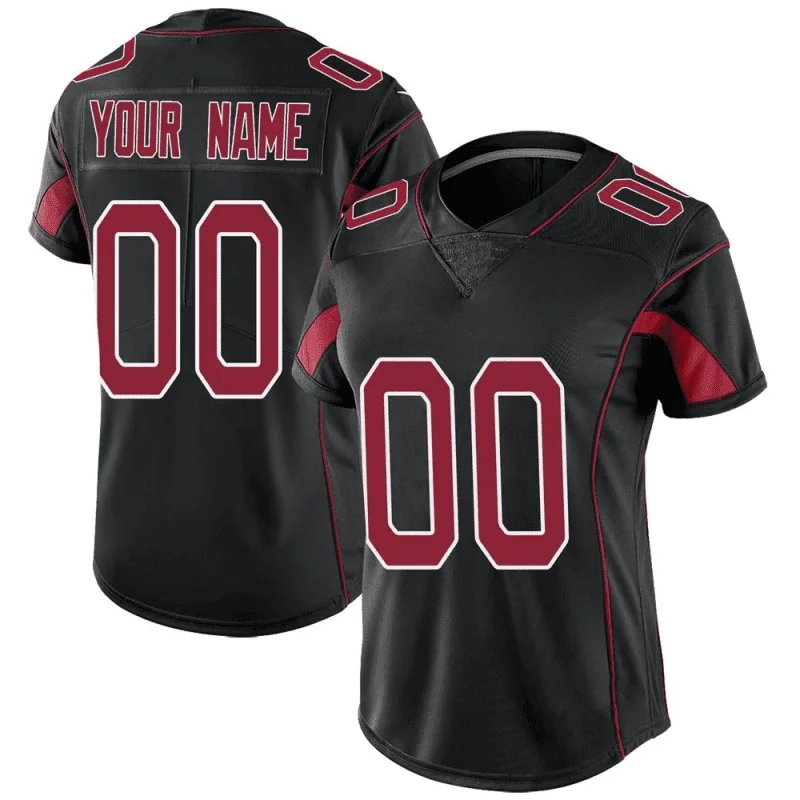 Woman's BLACK LIMITED CUSTOM ARIZONA CARDINALS COLOR RUSH JERSEY -