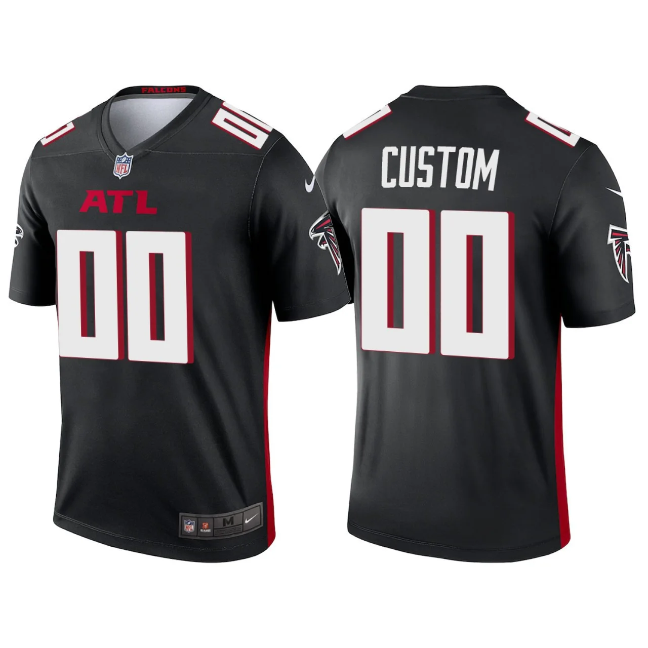 Men's Atlanta Falcons #00 Custom 2020 Legend Jersey - Black -