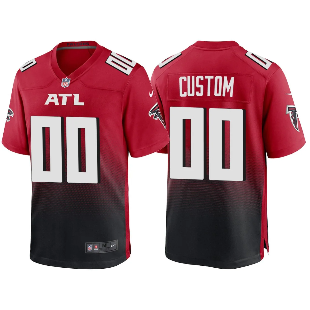 Men's Atlanta Falcons #00 Custom 2020 Red Game Jersey -