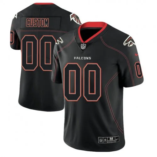Men's Atlanta Falcons 2018 Lights Out Color Rush Limited Black Customized Jersey -